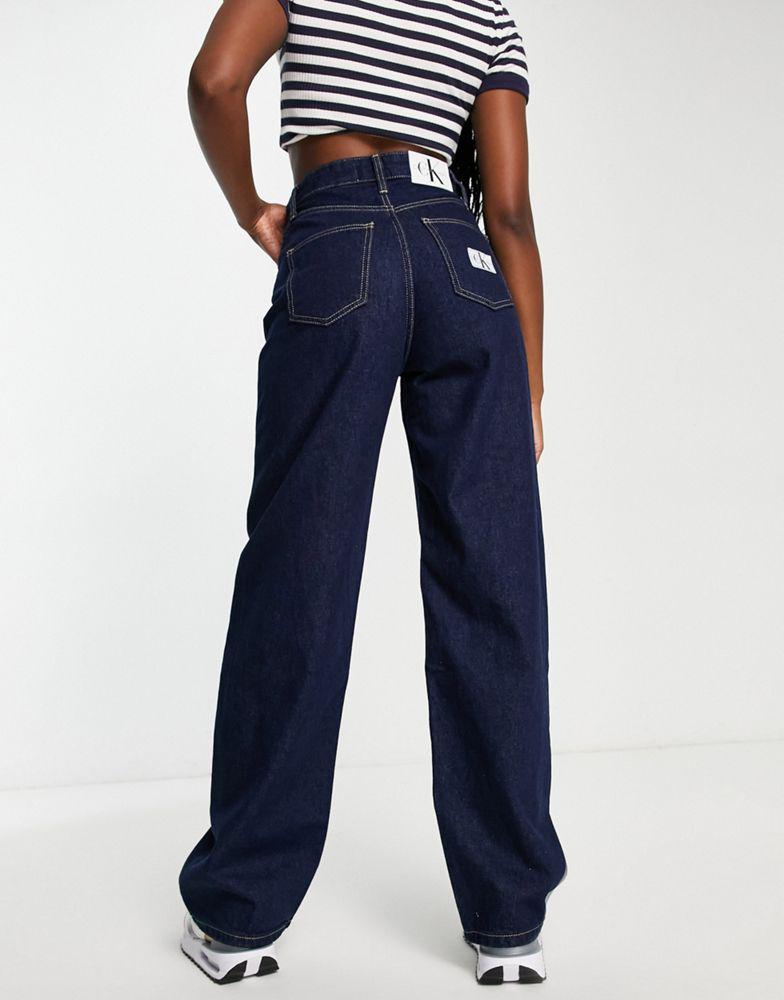 Calvin Klein Jeans high rise relaxed jeans in indigo wash商品第2张图片规格展示