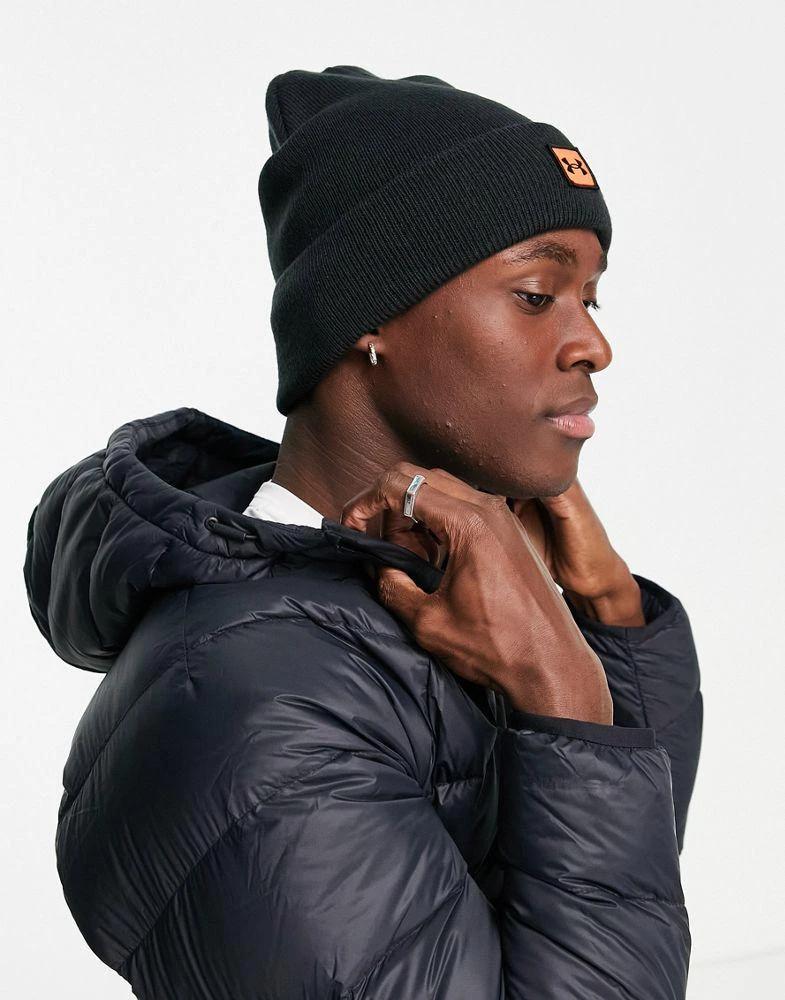 商品Under Armour|Under Armour Training Halftime ribbed beanie in black and red,价格¥120,第4张图片详细描述