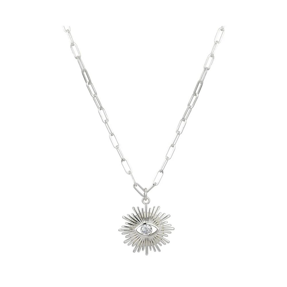 商品Unwritten|Fine Silver Plated Crystal Evil Eye Pendant Necklace,价格¥300,第1张图片