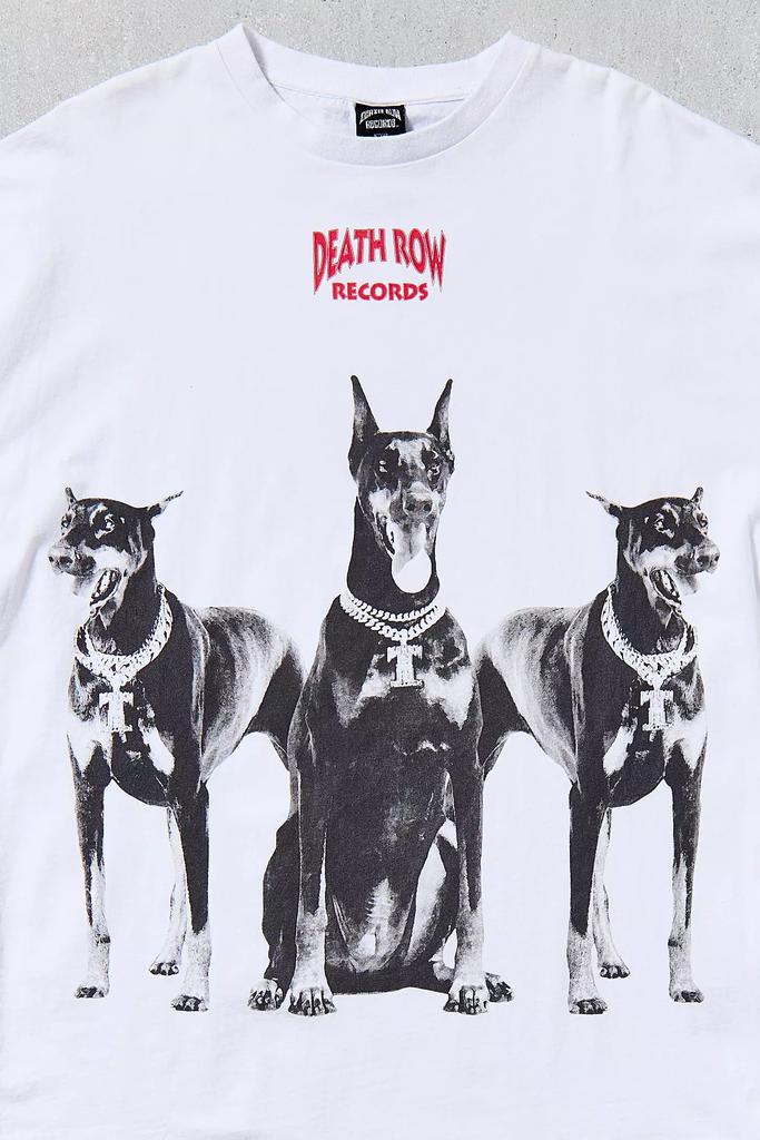 DEATH ROW RECORDS DOBERMAN DOGS 【BLACK】L Death Row Records Mens Large T Shirt Doberman Dog Logo Tee