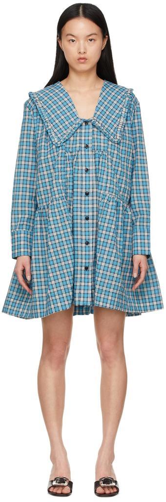 商品Ganni|蓝色有机棉连衣裙,价格¥1813,第1张图片