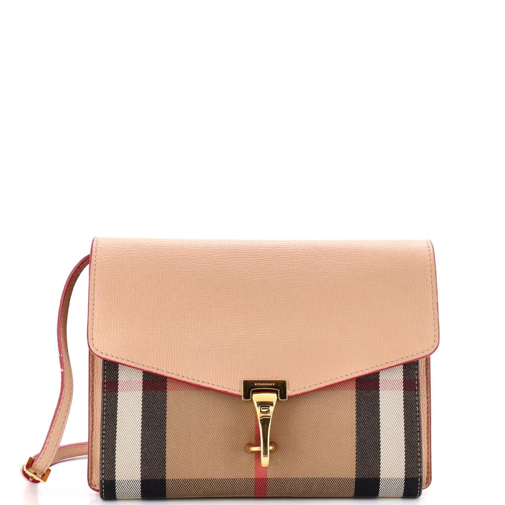 Macken Crossbody Bag Leather and House Check Canvas Small image 2