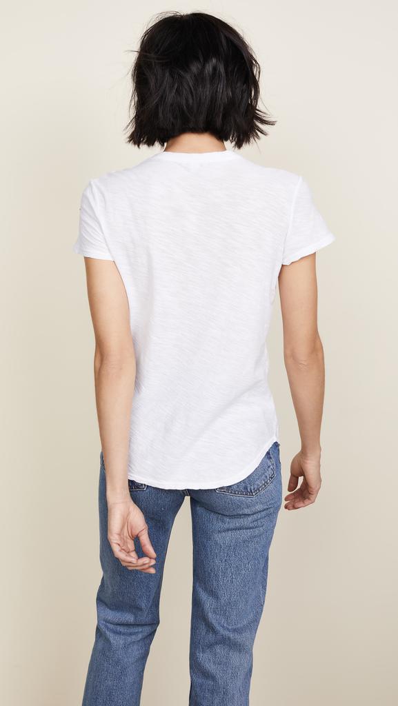 James Perse 轻薄竹节纹圆领 T 恤商品第3张图片规格展示