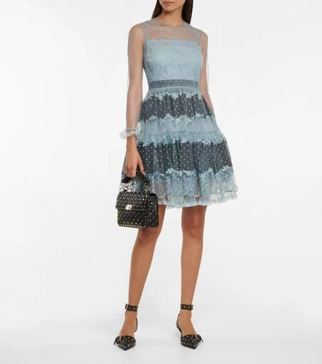 商品RED Valentino|叠层蕾丝迷你连衣裙,价格¥3553,第2张图片详细描述