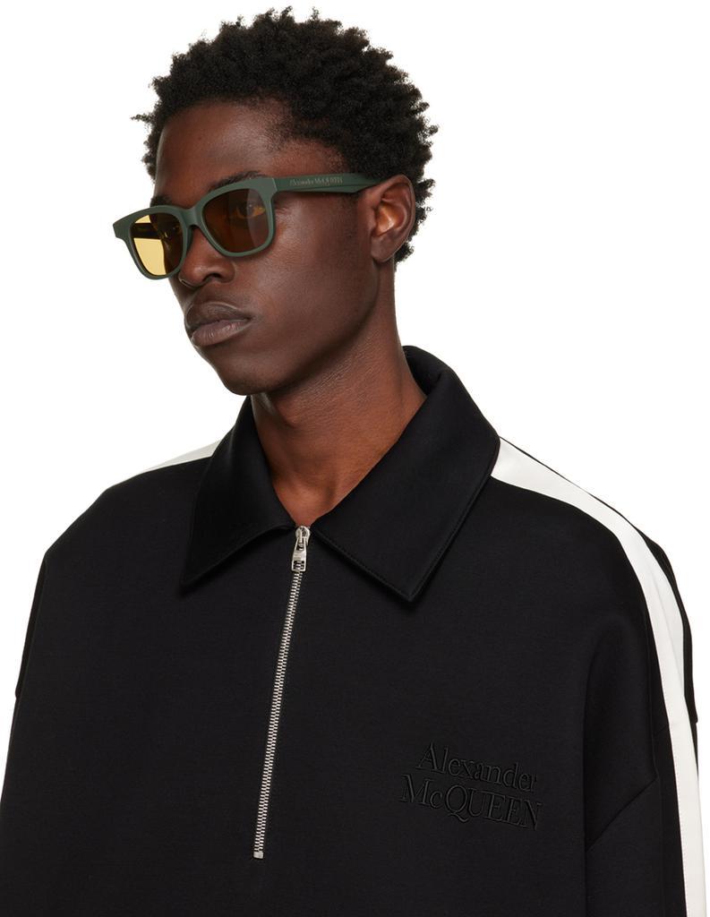 商品Alexander McQueen|Green Angled Pantos Sunglasses,价格¥2413,第6张图片详细描述