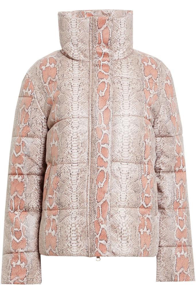 商品Unreal Fur|Quilted faux snake-effect leather jacket,价格¥1923,第1张图片