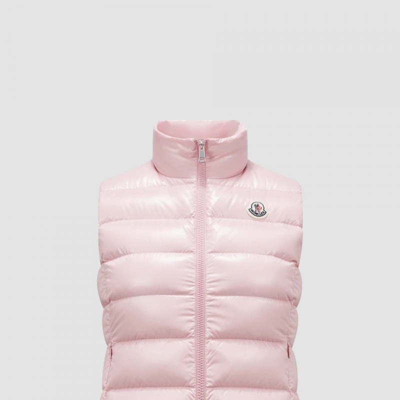 商品Moncler|【预售3-7天】MONCLER蒙口 GHANY系列女士粉色无袖羽绒服,价格¥6621,第4张图片详细描述