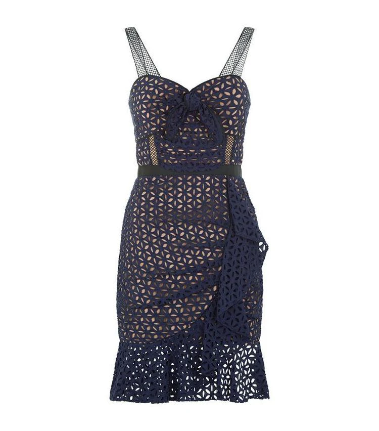 商品Self Portrait|Floral Broderie Mini Dress,价格¥1413,第1张图片