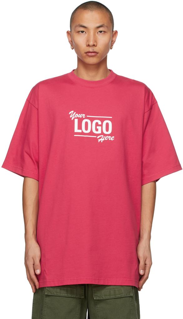 Red 'Your Logo Here' Boxy T-Shirt商品第1张图片规格展示