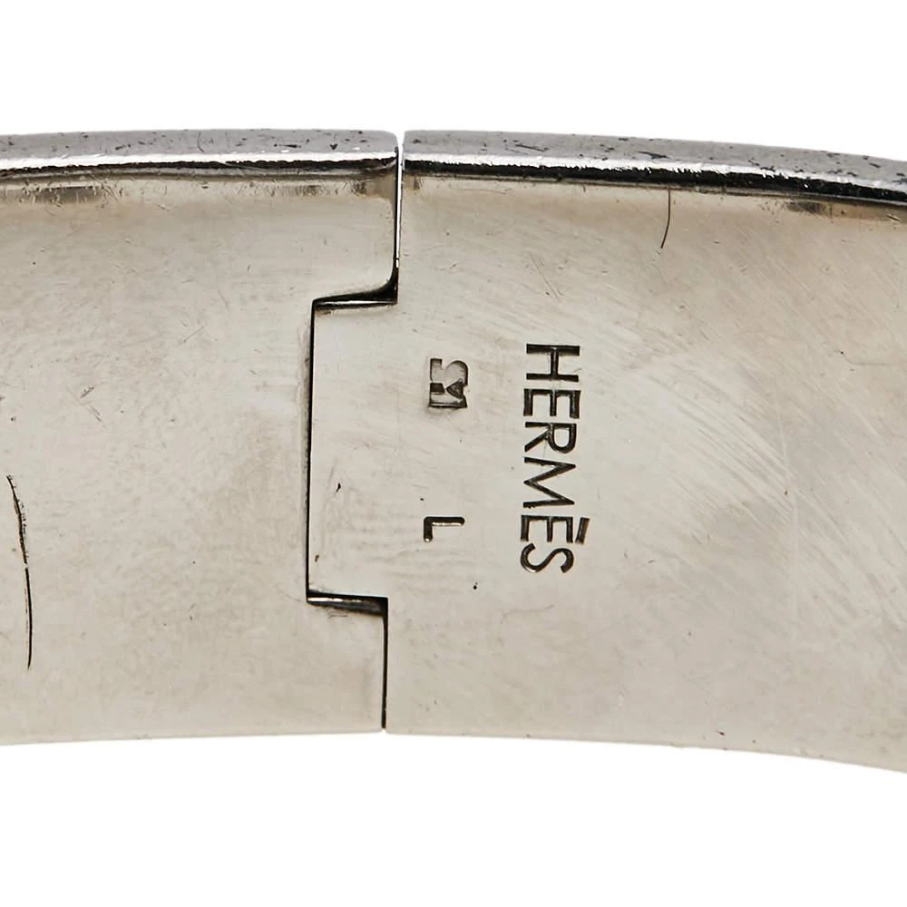 Hermès Clic Clac H Grey Enamel Palladium Plated Wide Bracelet PM 商品