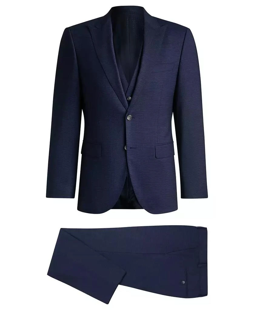 商品Hugo Boss|Men's Stretch Wool Regular-Fit Three-Piece Suit,价格¥5143,第4张图片详细描述