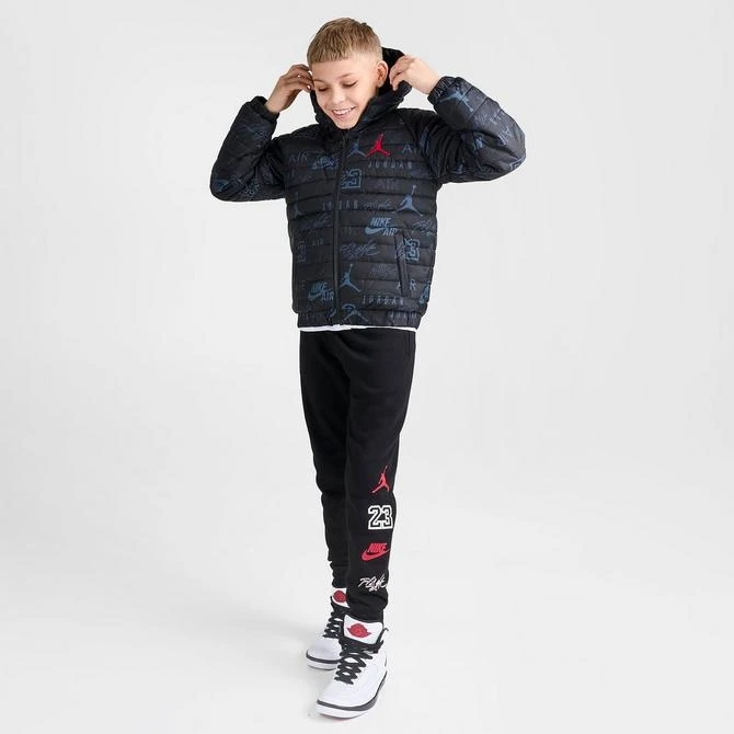 商品Jordan|Kids' Jordan Allover Print Tonal Puffer Jacket,价格¥261,第2张图片详细描述