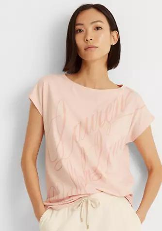 商品Ralph Lauren|Script-Logo Cotton-Blend T-Shirt,价格¥129,第3张图片详细描述