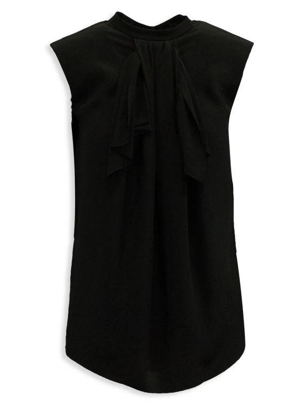 商品[二手商品] Yves Saint Laurent|Saint Laurent Sleeveless Top With Front Detail In Black Silk,价格¥2006,第1张图片