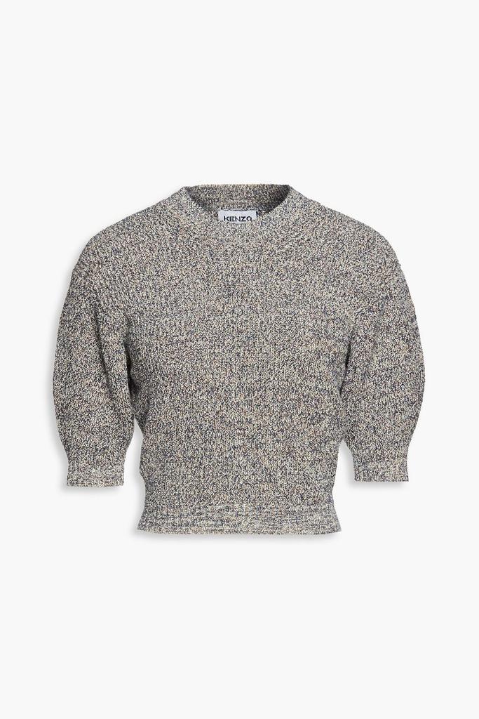 Mouline cropped marled knitted sweater商品第1张图片规格展示