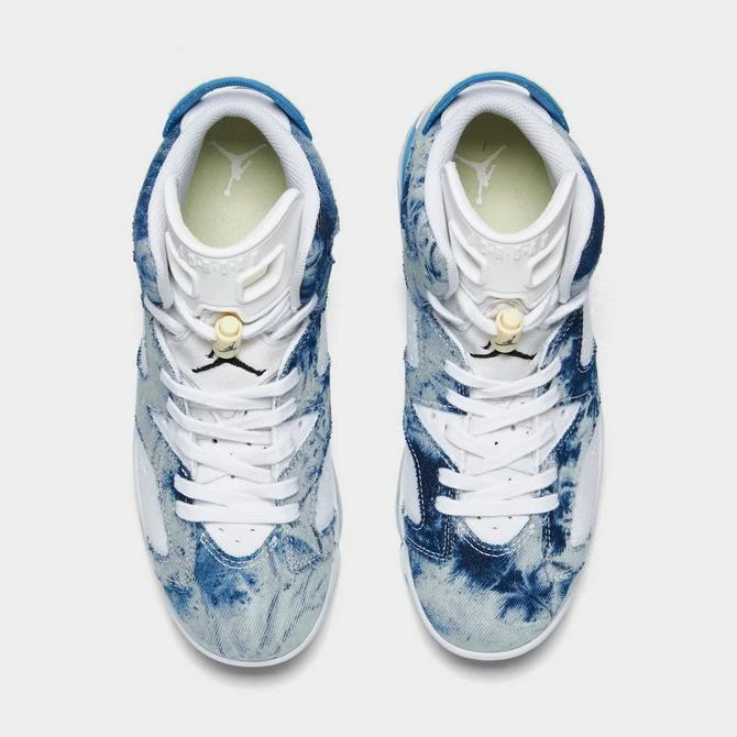 Big Kids' Air Jordan Retro 6 Denim Basketball Shoes 商品