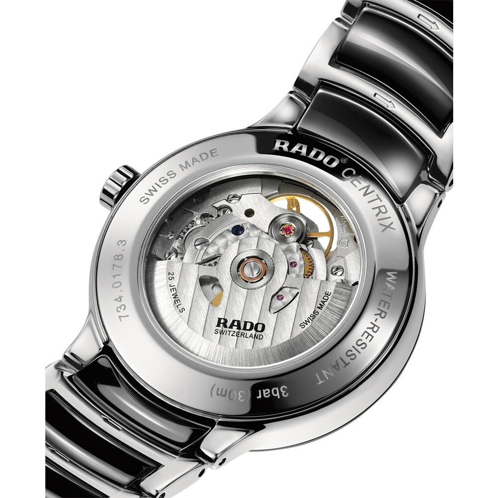 商品Rado|Men's Swiss Automatic Centrix Open Heart Two-Tone Stainless Steel & High Tech Ceramic Bracelet Watch 38mm R30178152,价格¥14854,第6张图片详细描述