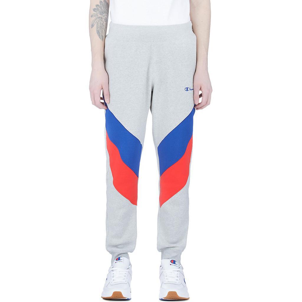 商品CHAMPION|Reverse Weave Colorblock Track Pants - Oxford Grey/Surf The Web/Scarlet,价格¥447,第1张图片