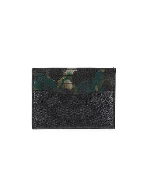 商品Coach|Logo & Camo Print Card Holder,价格¥716,第1张图片