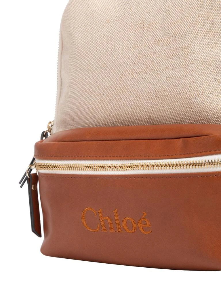 商品Chloé|Organic Canvas Backpack W/ Logo,价格¥2817,第2张图片详细描述