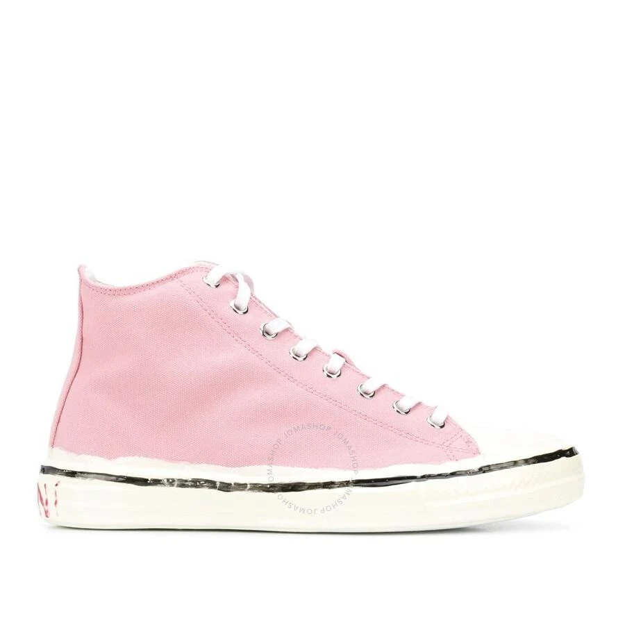 商品Marni|Ladies Pink Cotton Canvas High-top Sneakers,价格¥710,第1张图片