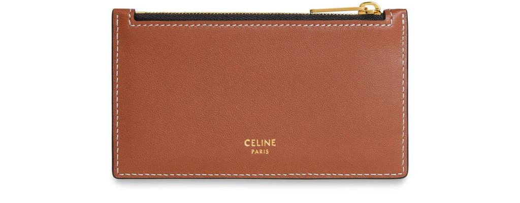 商品Celine|Triomphe 帆布和羔羊皮短款卡片夹,价格¥2935,第3张图片详细描述