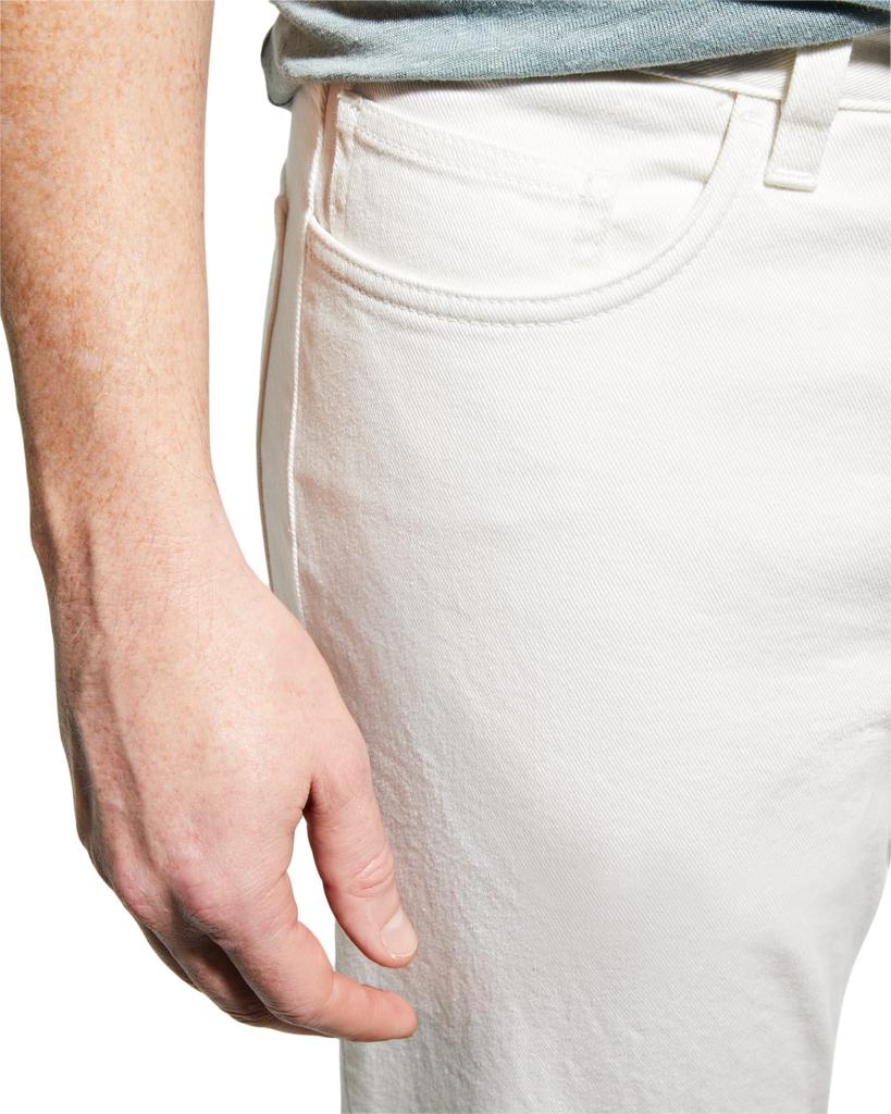 Men's Solid Cotton-Stretch Denim Trousers商品第5张图片规格展示