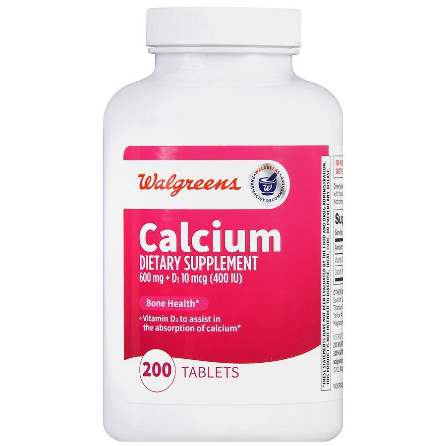 商品Walgreens|Calcium 600mg D3 Tablets,价格¥97,第2张图片详细描述