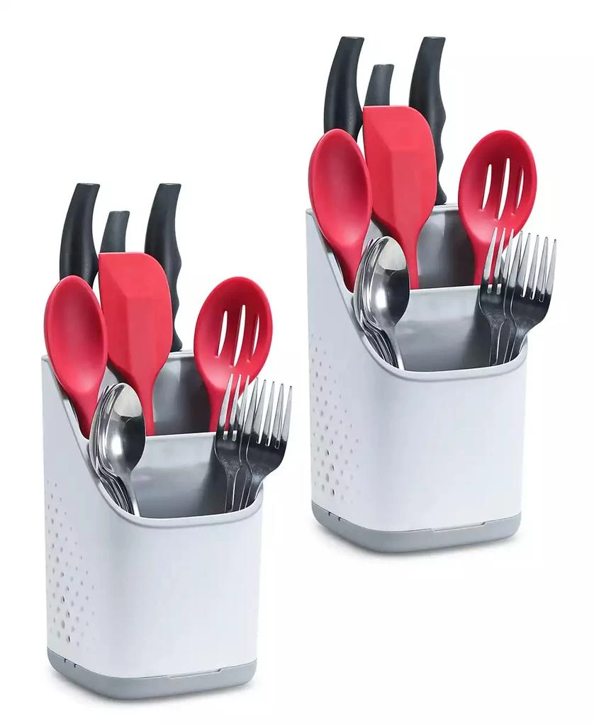 商品Cheer Collection|2 Pack Utensil Organizer and Drying Rack with Drip Tray,价格¥311,第3张图片详细描述