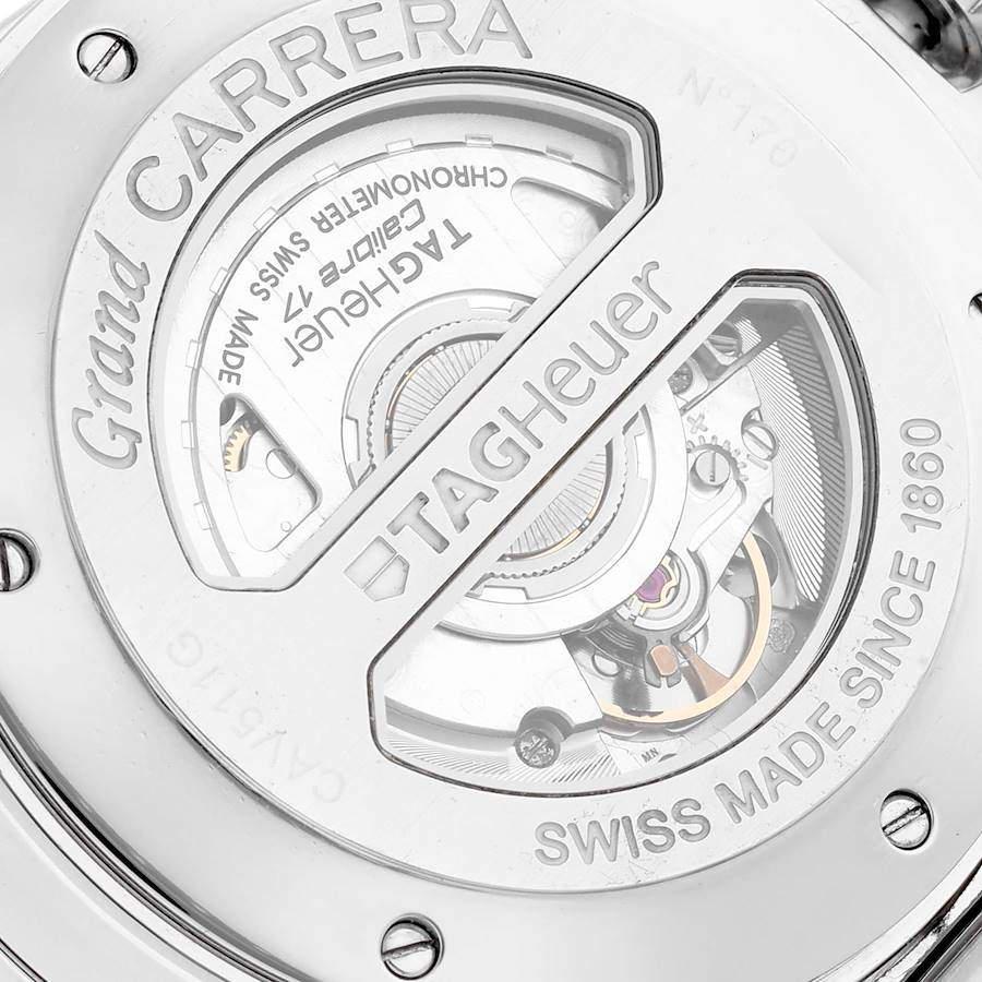 Tag Heuer Black Stainless Steel Carrera CAV511G Automatic Men's Wristwatch 43 mm商品第5张图片规格展示