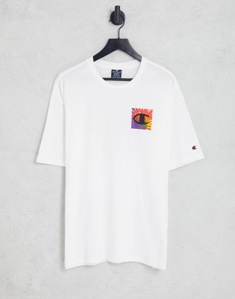 Champion t-shirt with back print in white商品第2张图片规格展示