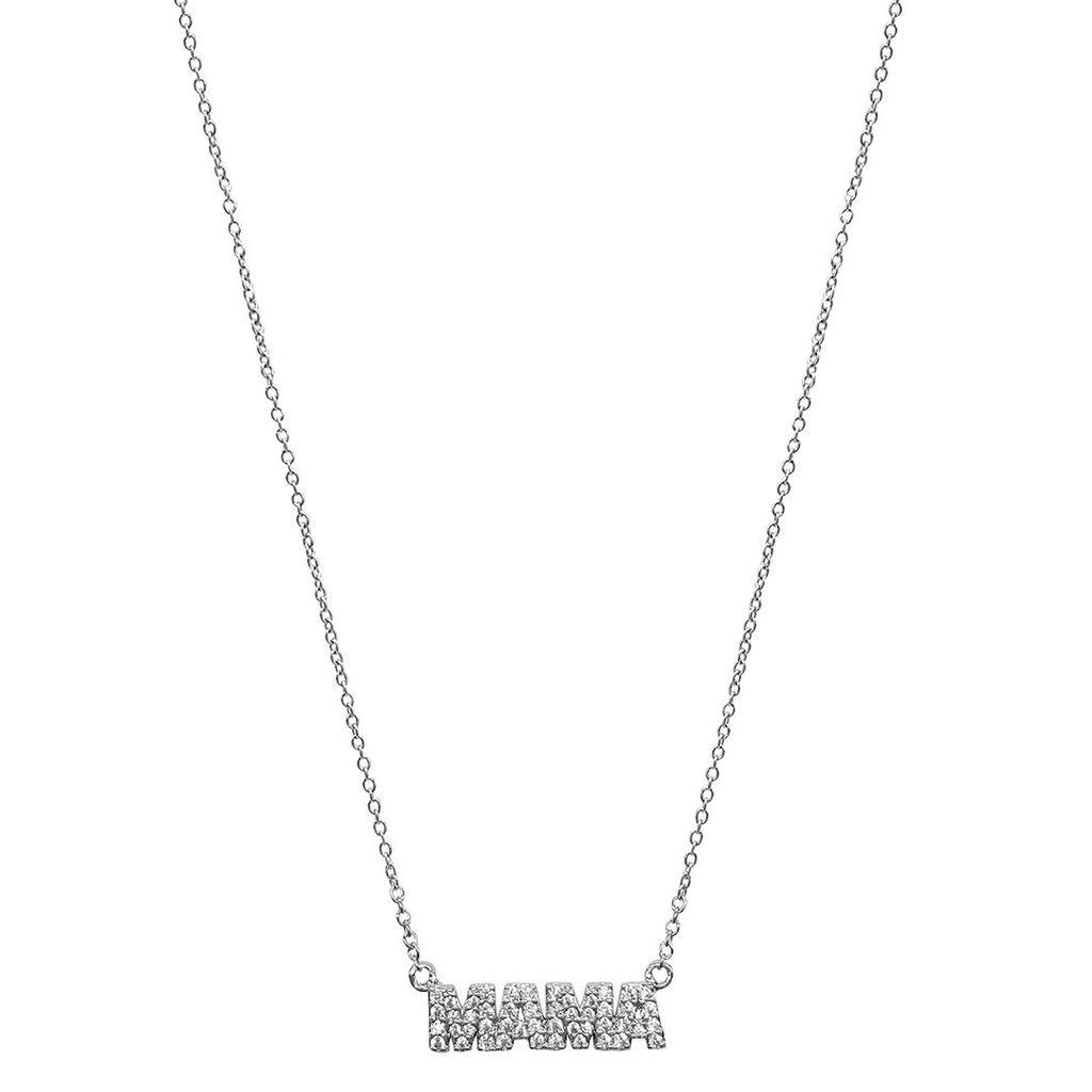 商品ADORNIA|Adornia Mama Necklace silver crystal,价格¥104,第1张图片