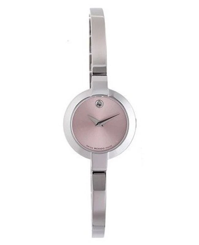 商品Movado|Movado Bela Pink Dial Stainless Steel Bangle Women's Watch 0606596,价格¥1936,第1张图片