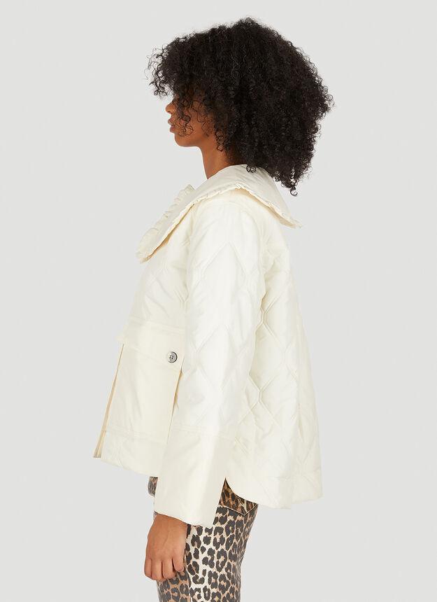 Peter Pan Collar Jacket in White商品第3张图片规格展示