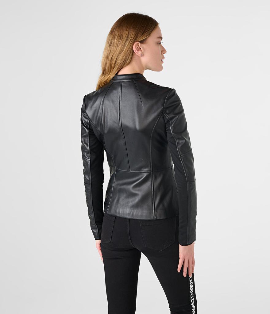 商品Karl Lagerfeld Paris|ESSENTIALS LEATHER JACKET,价格¥2444,第4张图片详细描述