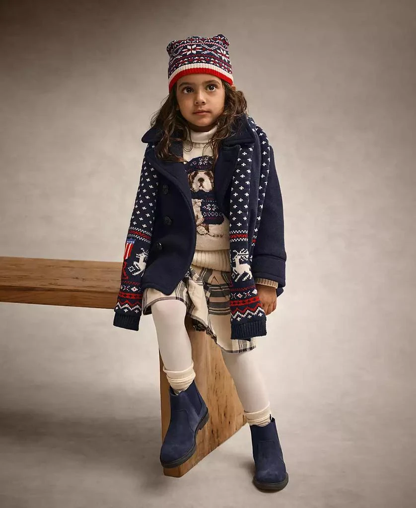 商品Ralph Lauren|Toddler and Little Girls Dog Crewneck Sweatshirt,价格¥1001,第4张图片详细描述