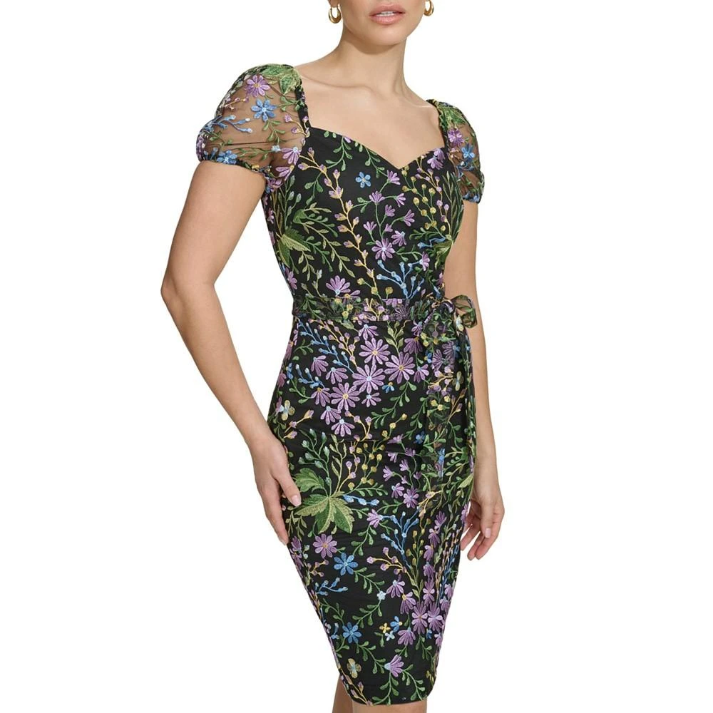 商品Kensie|kensi Women's Floral Embroidered Mesh Dress,价格¥599,第4张图片详细描述