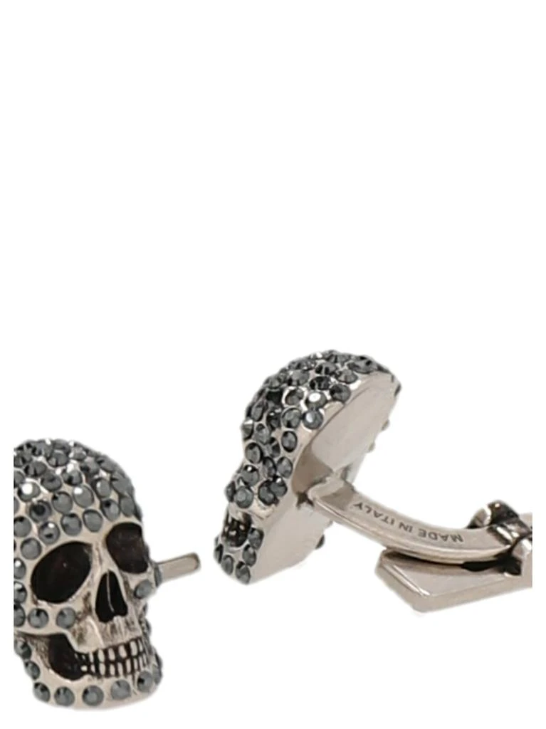 商品Alexander McQueen|Crystal Skull Cufflinks Jewelry Silver,价格¥1921,第3张图片详细描述