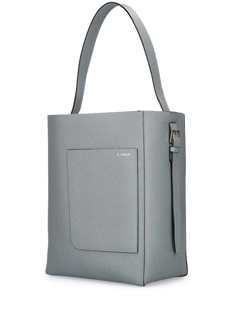 商品VALEXTRA|Medium Bucket Grain Leather Tote Bag,价格¥18365,第3张图片详细描述