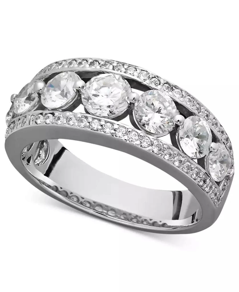 商品Macy's|Certified Diamond Band Ring in 14k White Gold (2 ct. t.w.),价格¥34962,第1张图片