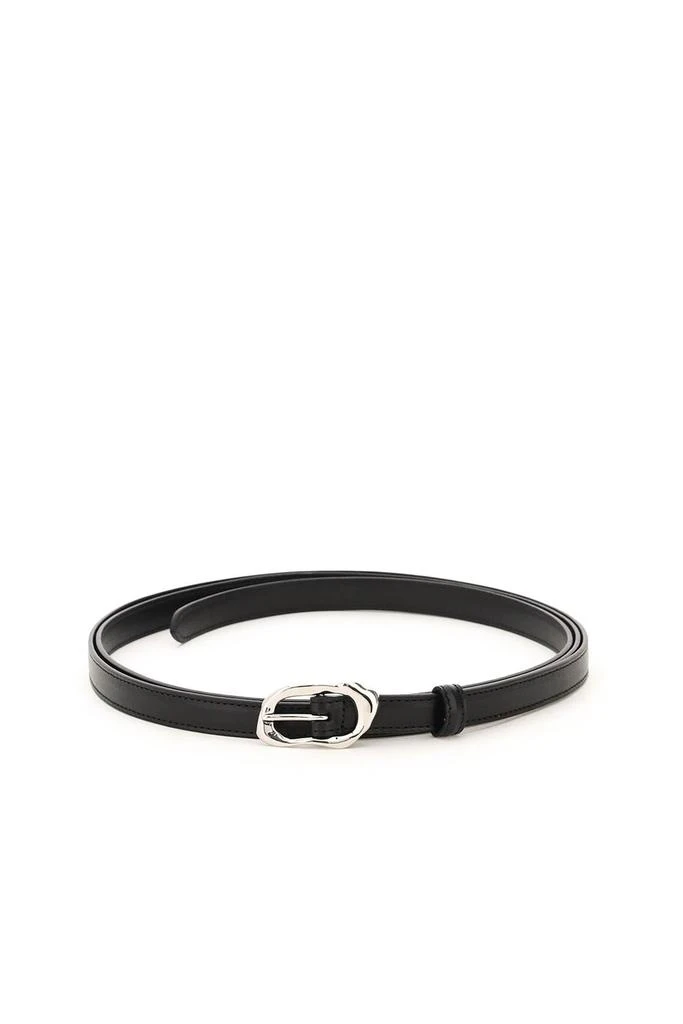 商品Alexander McQueen|SCULTPURAL BUCKLE THIN BELT,价格¥2608,第1张图片