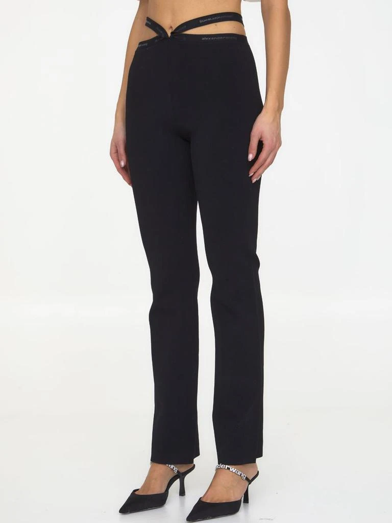 商品Alexander Wang|Criss-cross leggings with logo,价格¥2163,第2张图片详细描述