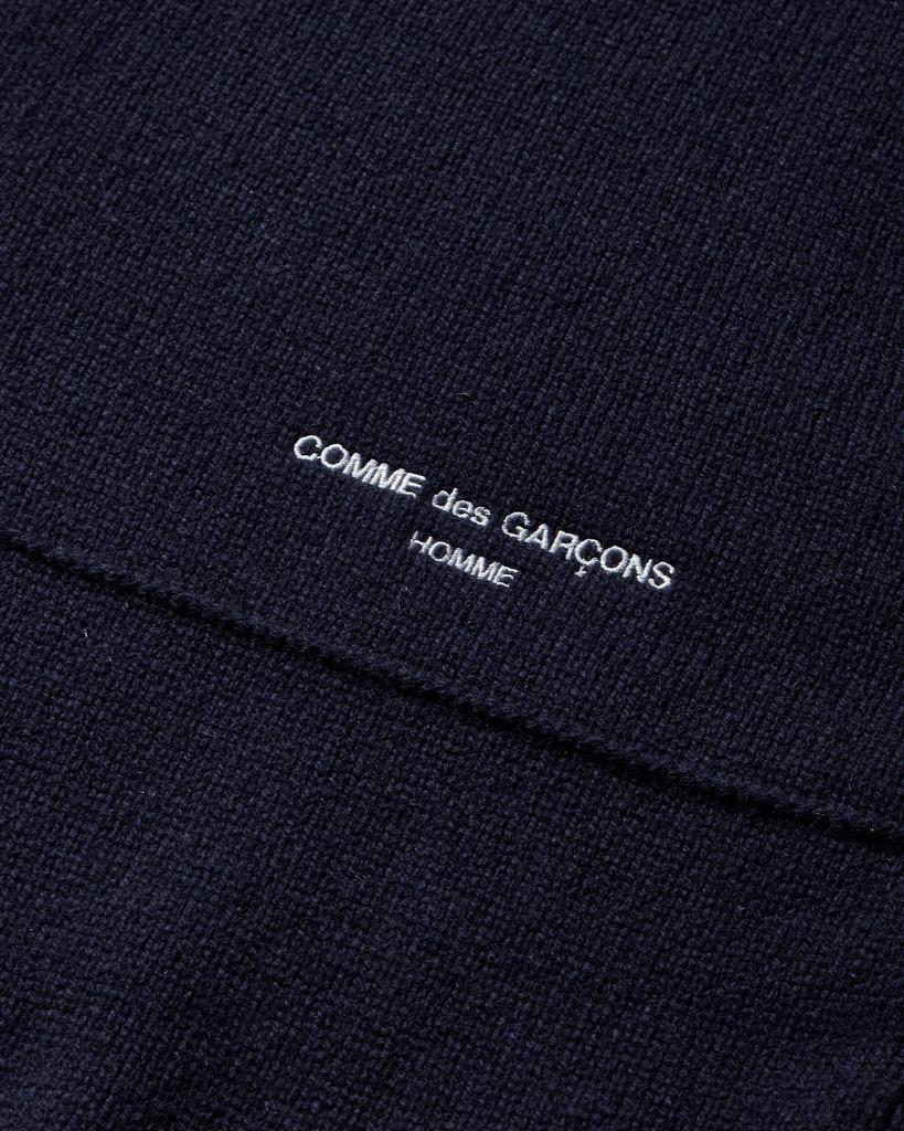 Comme des Garcons Men's 1/2 Zip Wool Hoodie Navy - Hoodies