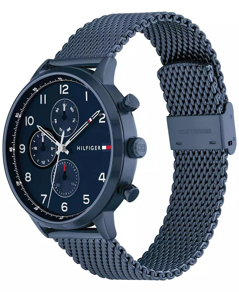 商品Tommy Hilfiger|Men's Blue-Tone Stainless Steel Mesh Bracelet Watch 44mm,价格¥1201,第2张图片详细描述