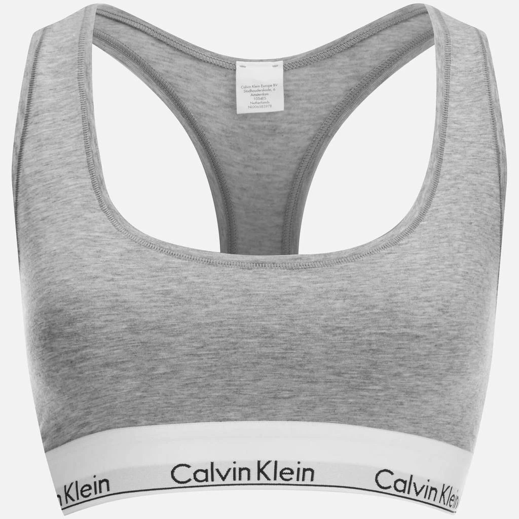 商品Calvin Klein|Calvin Klein Women's Modern Cotton Bralette - Grey Heather,价格¥331,第1张图片