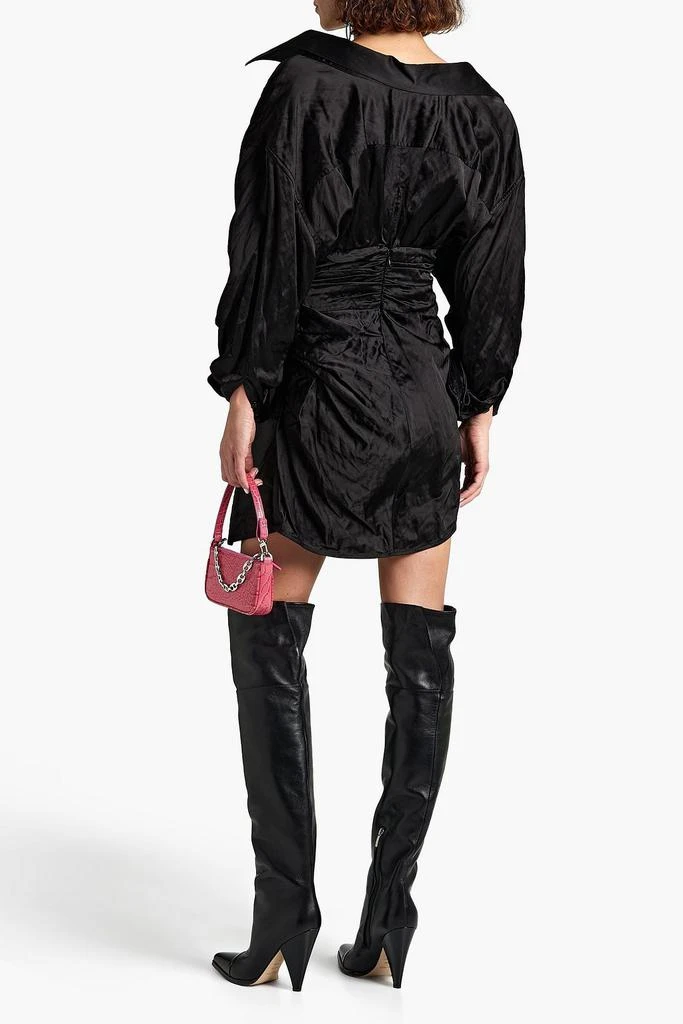 商品Alexander Wang|Pleated crinkled-satin mini dress,价格¥2695,第3张图片详细描述