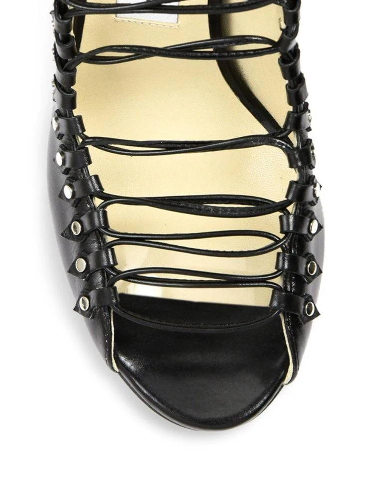 商品Jimmy Choo|Koko 100 Leather Lace-Up Sandals,价格¥4047,第3张图片详细描述