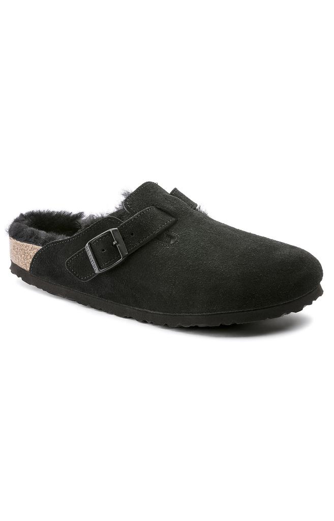 (0259881) Boston Shearling Sandals - Black商品第1张图片规格展示