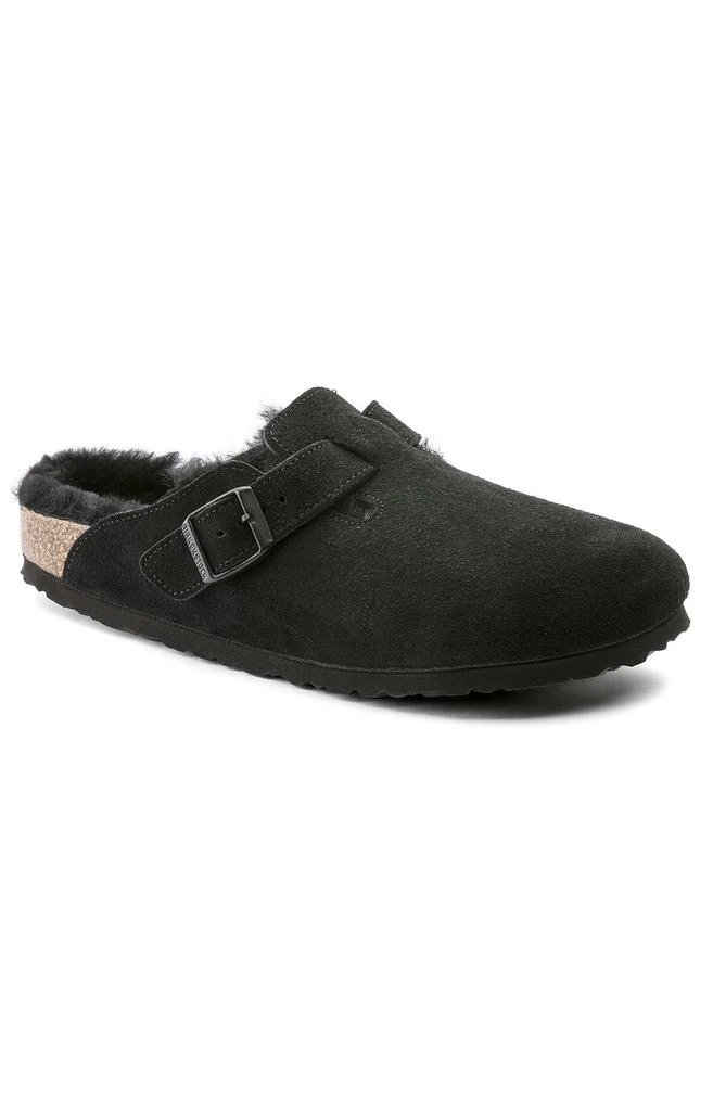 商品Birkenstock|(0259881) Boston Shearling Sandals - Black,价格¥1238,第1张图片