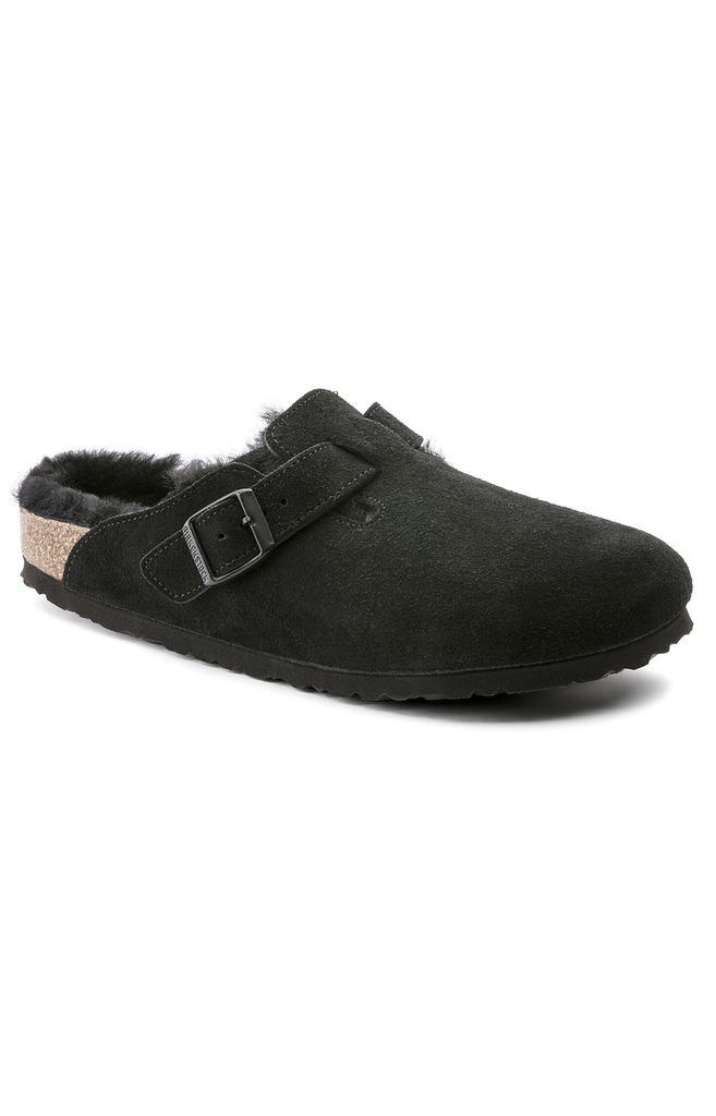 商品Birkenstock|(0259881) Boston Shearling Sandals - Black,价格¥1251,第1张图片